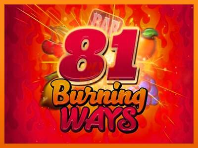 81 Burning Ways dirua lortzeko joko-makina