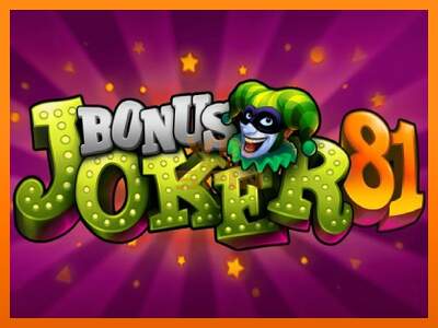 Bonus Joker 81 dirua lortzeko joko-makina