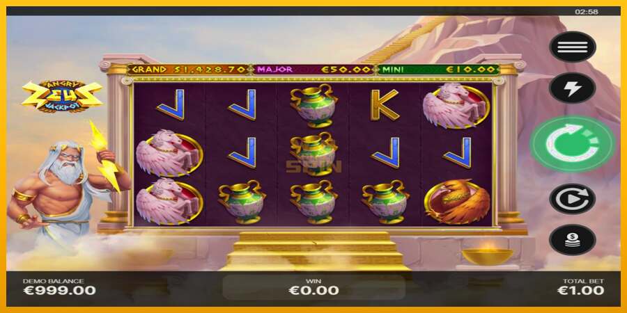 Angry Zeus Jackpot dirua lortzeko joko-makina, irudia 2