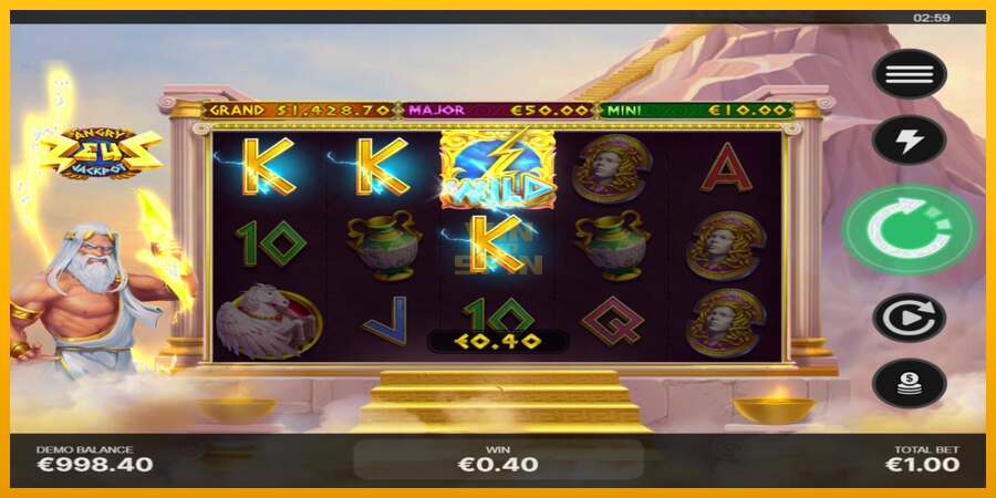 Angry Zeus Jackpot dirua lortzeko joko-makina, irudia 3