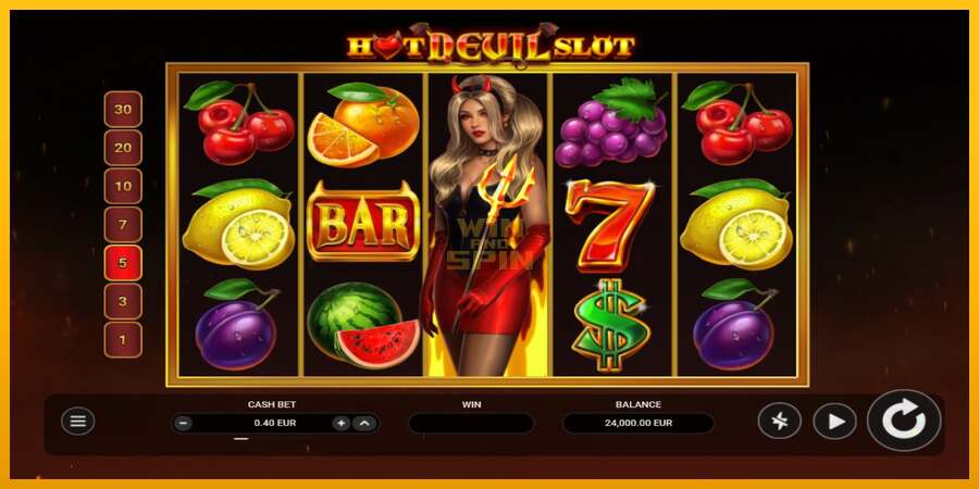 Hot Devil Slot dirua lortzeko joko-makina, irudia 1