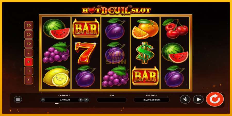 Hot Devil Slot dirua lortzeko joko-makina, irudia 2