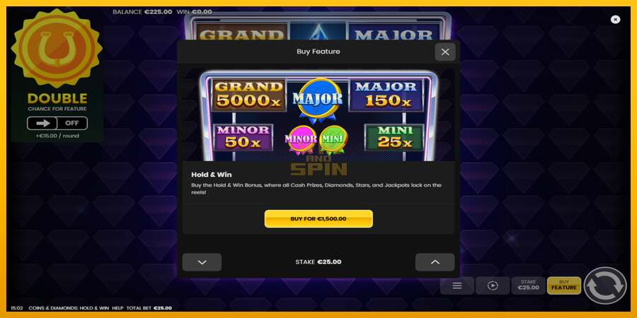 Coins & Diamonds: Hold and Win dirua lortzeko joko-makina, irudia 4