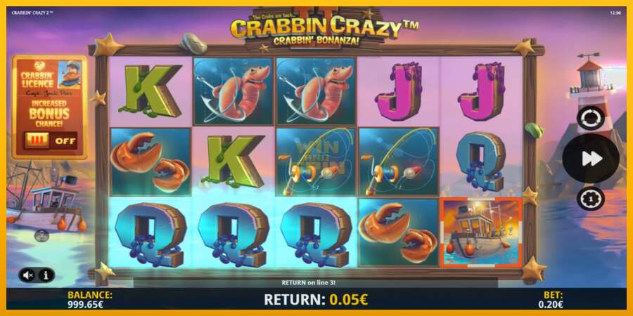 Crabbin Crazy 2 dirua lortzeko joko-makina, irudia 3