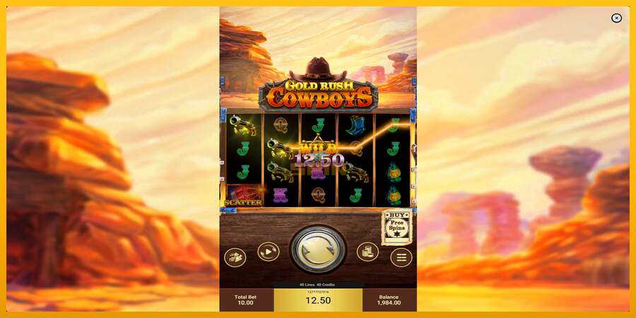 Gold Rush Cowboys dirua lortzeko joko-makina, irudia 3