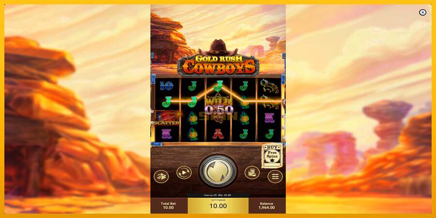 Gold Rush Cowboys dirua lortzeko joko-makina, irudia 4