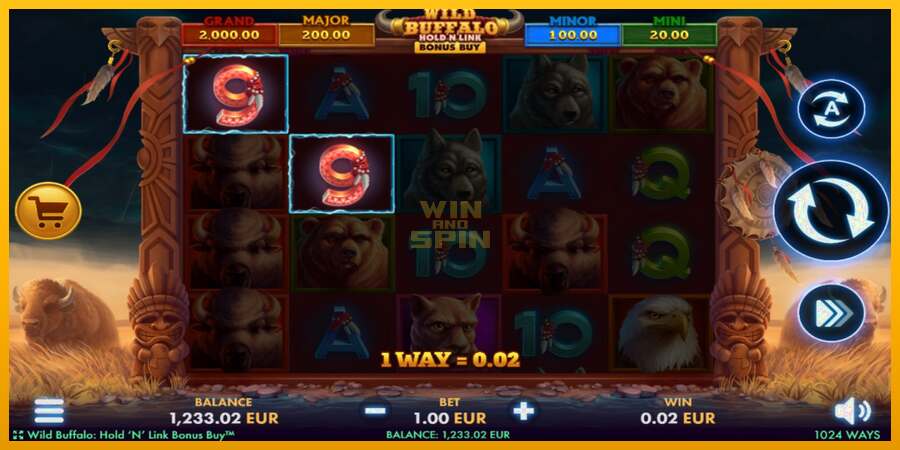 Wild Buffalo Hold N Link Bonus Buy dirua lortzeko joko-makina, irudia 3