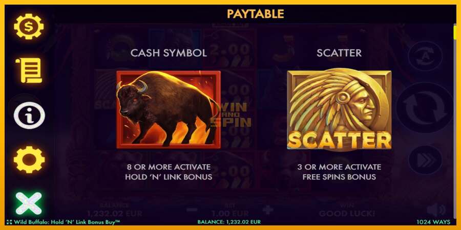 Wild Buffalo Hold N Link Bonus Buy dirua lortzeko joko-makina, irudia 4