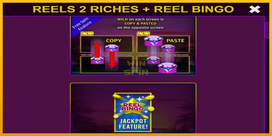 Reels 2 Riches with Reel Bingo dirua lortzeko joko-makina, irudia 5