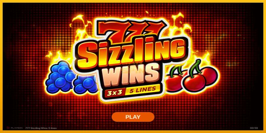 777 Sizzling Wins: 5 Lines dirua lortzeko joko-makina, irudia 1