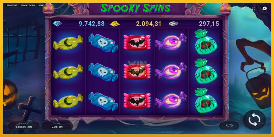 Spooky Spins dirua lortzeko joko-makina, irudia 2