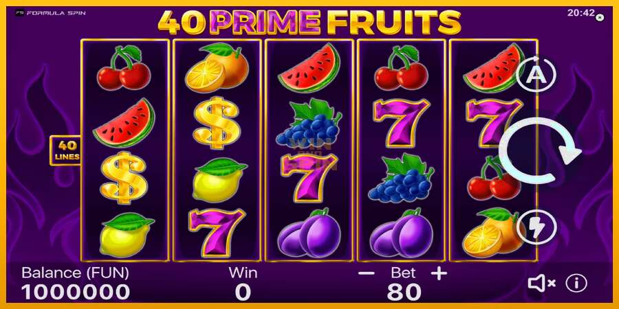 40 Prime Fruits dirua lortzeko joko-makina, irudia 2