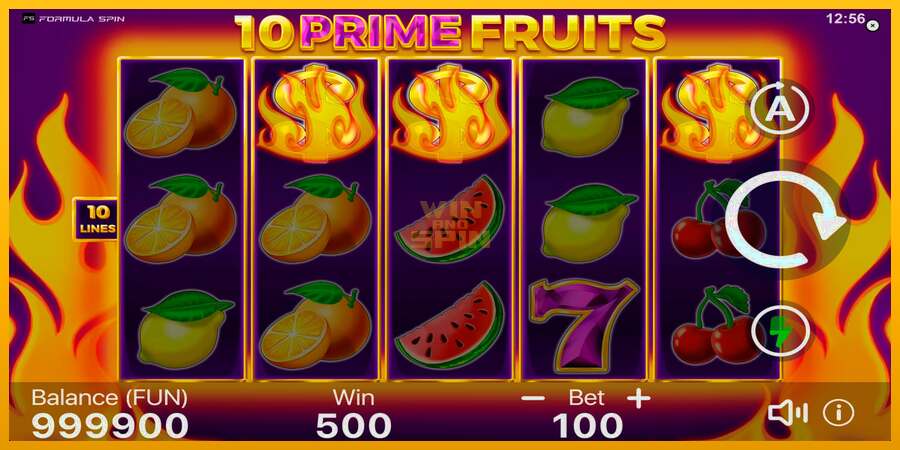 10 Prime Fruits dirua lortzeko joko-makina, irudia 2