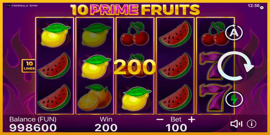 10 Prime Fruits dirua lortzeko joko-makina, irudia 3