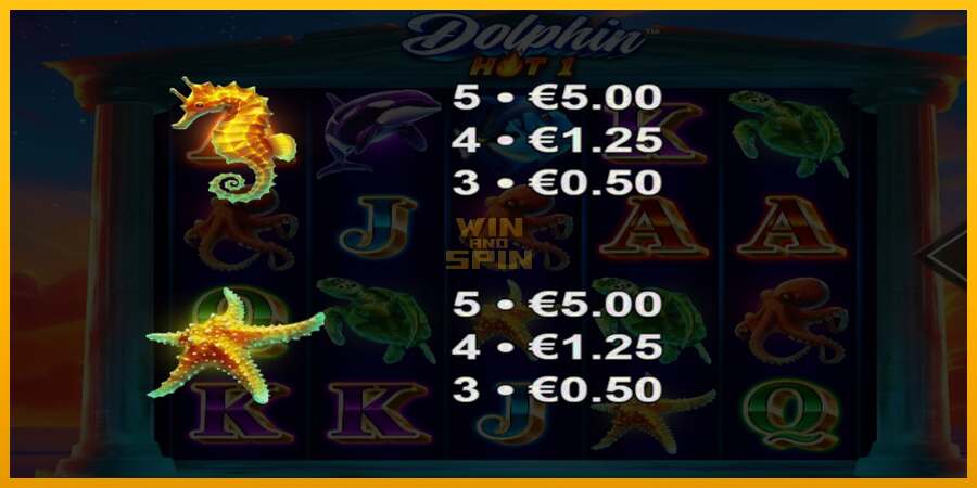 Dolphin Hot 1 dirua lortzeko joko-makina, irudia 6