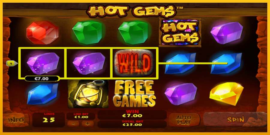 Hot Gems dirua lortzeko joko-makina, irudia 2