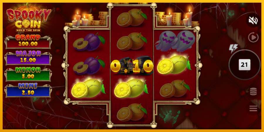 Spooky Coin Hold The Spin dirua lortzeko joko-makina, irudia 3