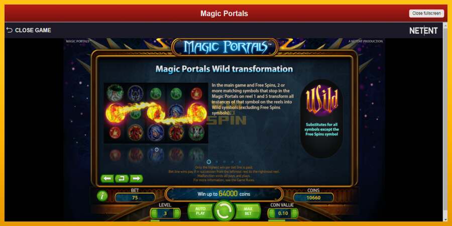 Magic Portals dirua lortzeko joko-makina, irudia 5