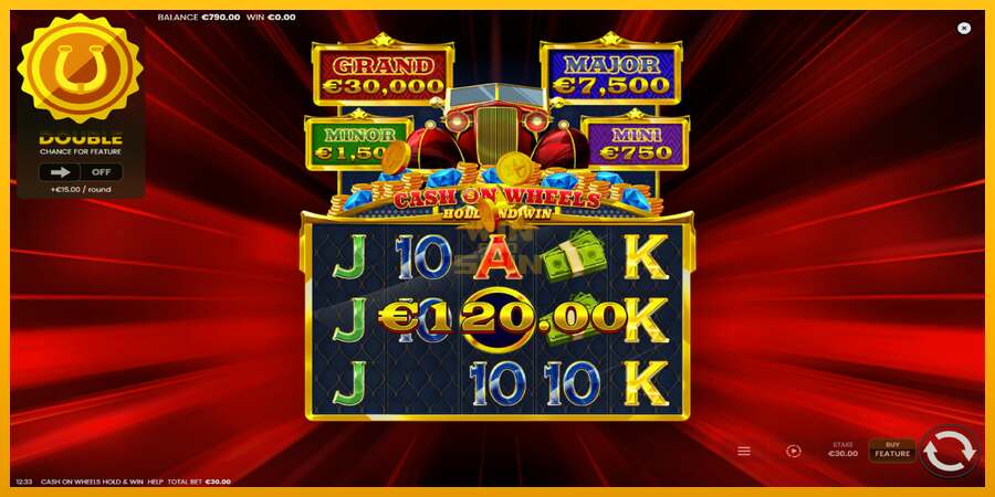 Cash on Wheels Hold and Win dirua lortzeko joko-makina, irudia 3