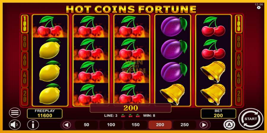 Hot Coins Fortune dirua lortzeko joko-makina, irudia 3