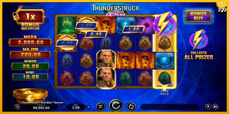 Thunderstruck Gold Blitz Extreme dirua lortzeko joko-makina, irudia 2