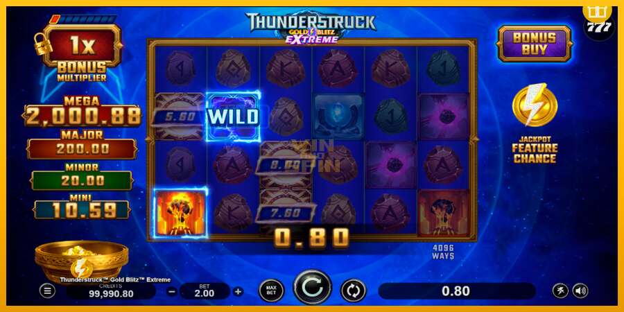 Thunderstruck Gold Blitz Extreme dirua lortzeko joko-makina, irudia 3