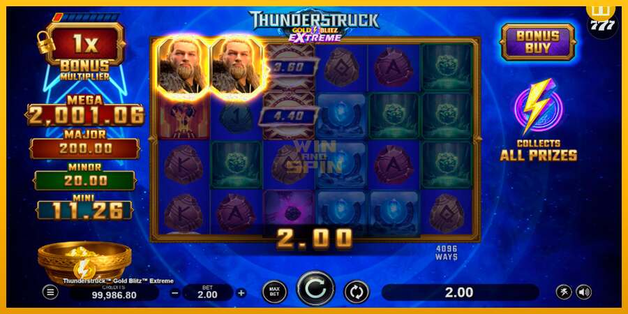 Thunderstruck Gold Blitz Extreme dirua lortzeko joko-makina, irudia 4