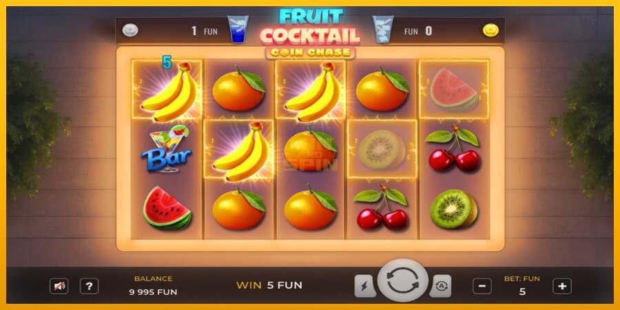 Fruit Cocktail Coin Chase dirua lortzeko joko-makina, irudia 2