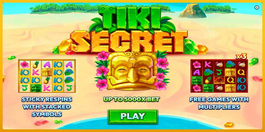 Tiki Secret dirua lortzeko joko-makina, irudia 1