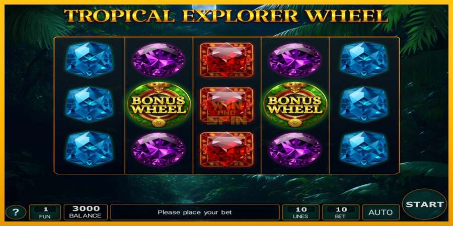 Tropical Explorer Wheel dirua lortzeko joko-makina, irudia 1