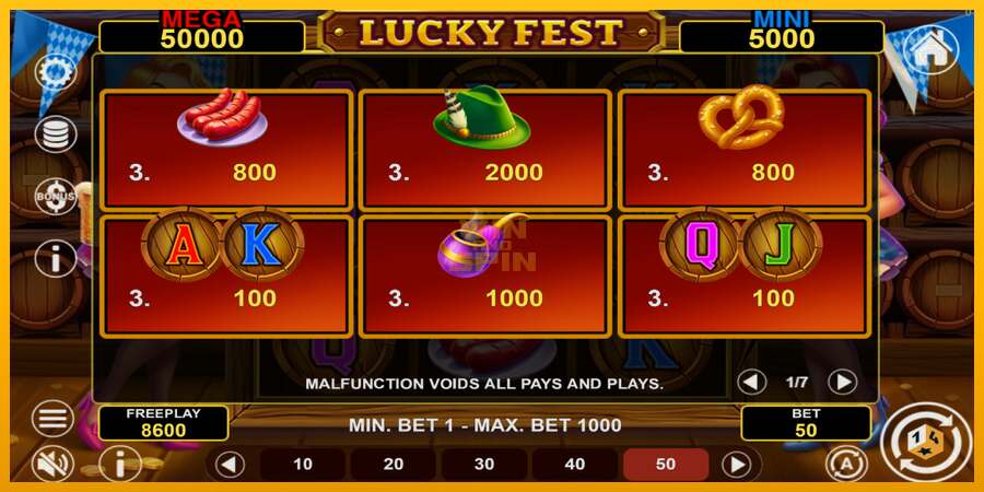 Lucky Fest Hold & Win dirua lortzeko joko-makina, irudia 5