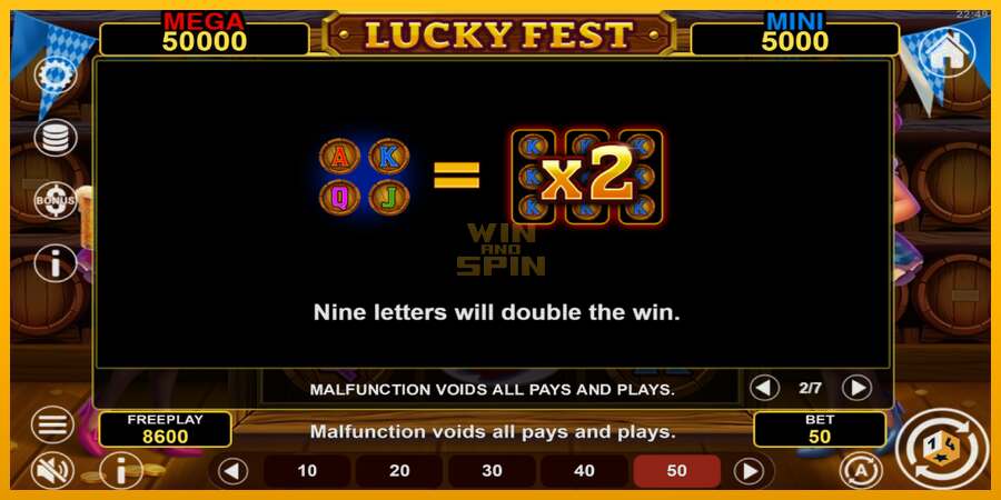 Lucky Fest Hold & Win dirua lortzeko joko-makina, irudia 6