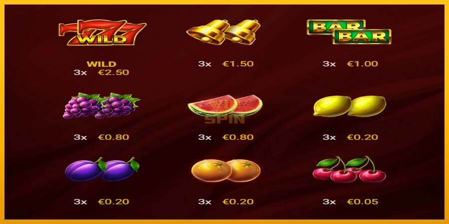 Fruits & Coins dirua lortzeko joko-makina, irudia 5