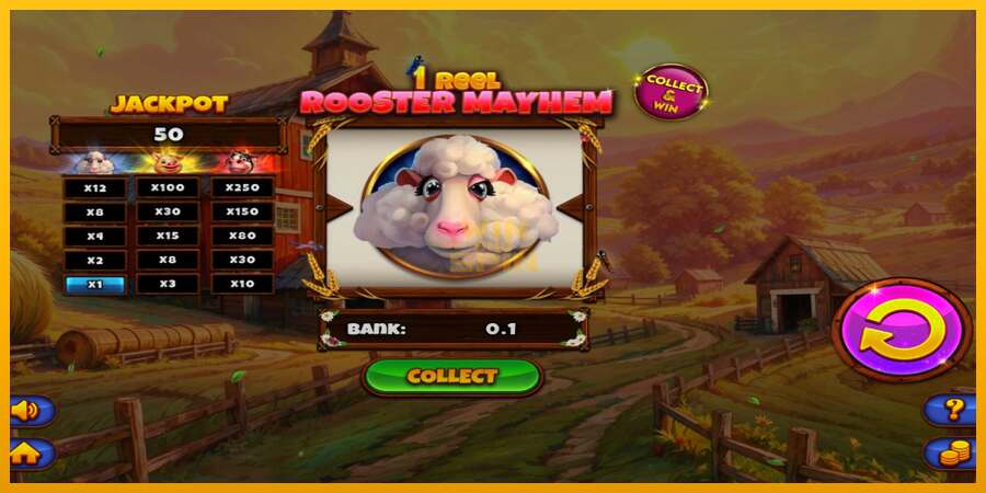 1 Reel Rooster Mayhem dirua lortzeko joko-makina, irudia 2