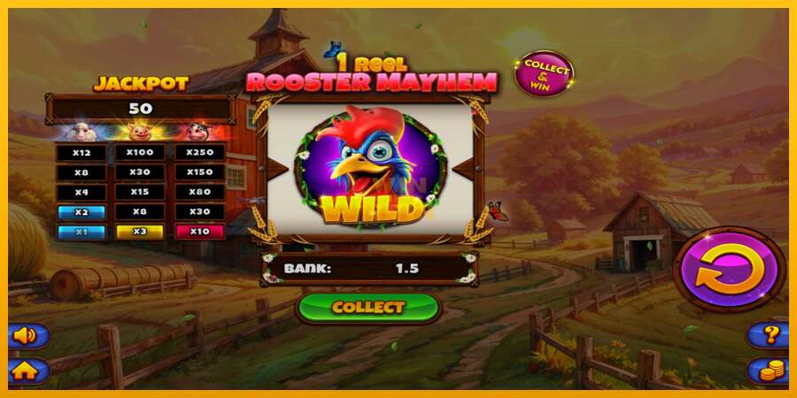 1 Reel Rooster Mayhem dirua lortzeko joko-makina, irudia 4