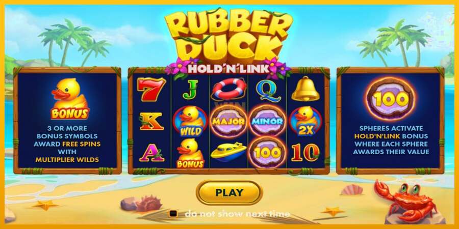 Rubber Duck Hold N Link dirua lortzeko joko-makina, irudia 1