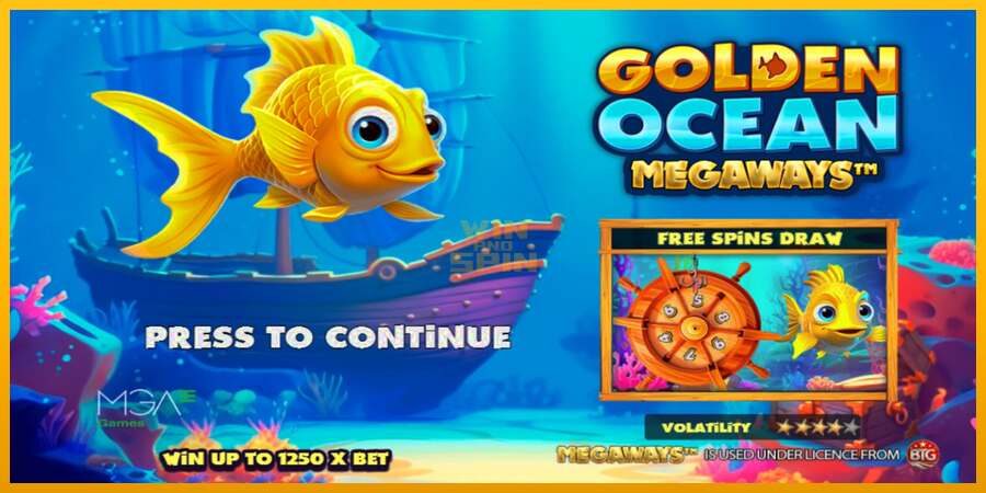 Golden Ocean Megaways dirua lortzeko joko-makina, irudia 1