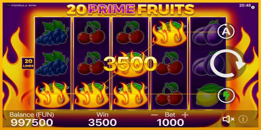 20 Prime Fruits dirua lortzeko joko-makina, irudia 2