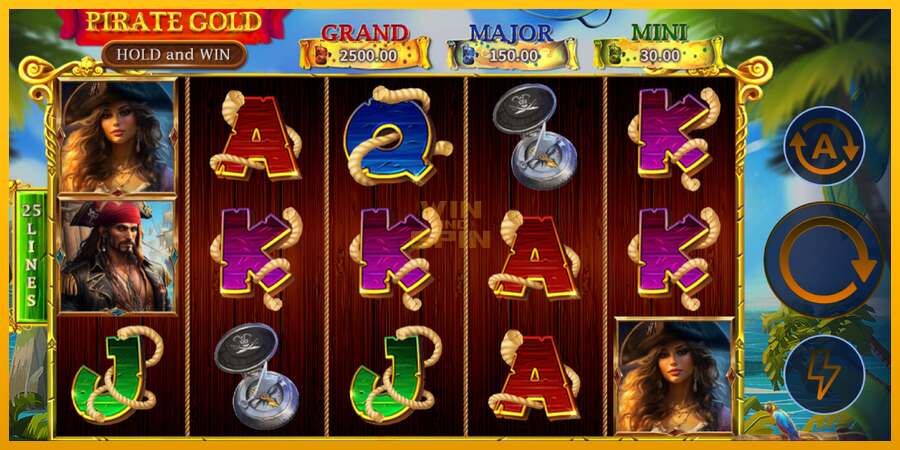 Pirate Gold Hold and Win dirua lortzeko joko-makina, irudia 2