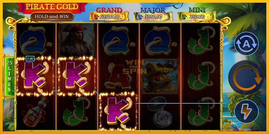 Pirate Gold Hold and Win dirua lortzeko joko-makina, irudia 4