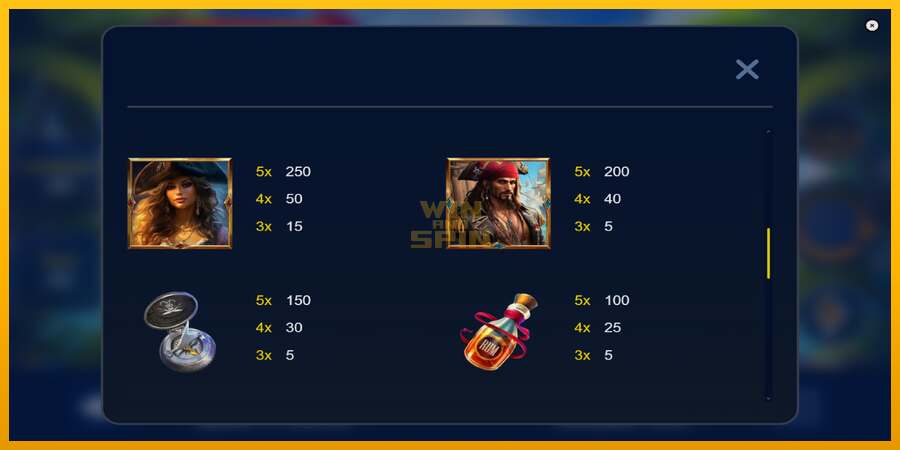 Pirate Gold Hold and Win dirua lortzeko joko-makina, irudia 5