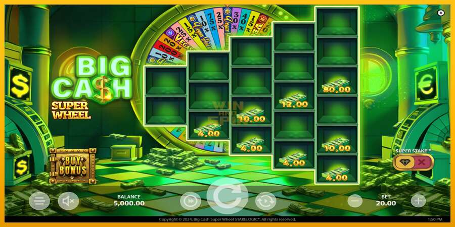 Big Cash Super Wheel dirua lortzeko joko-makina, irudia 3