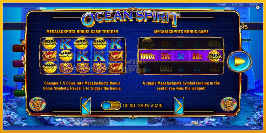 Ocean Spirit MegaJackpots dirua lortzeko joko-makina, irudia 2