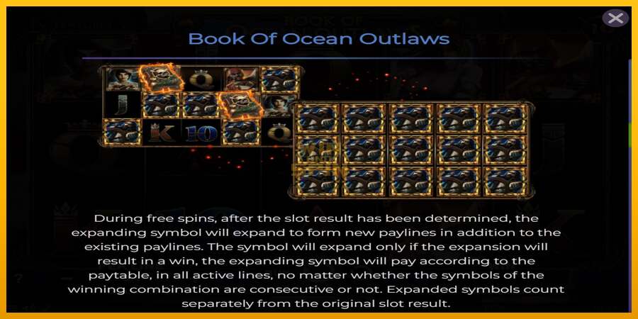 Book of Ocean Outlaws dirua lortzeko joko-makina, irudia 5