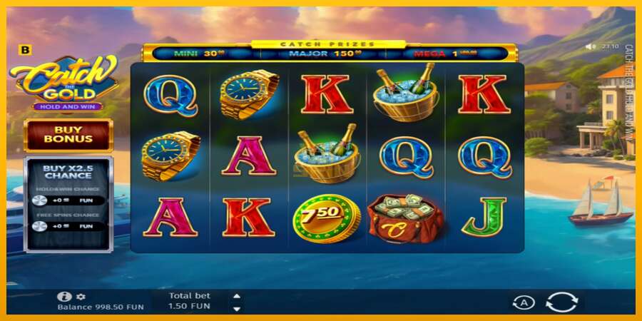 Catch The Gold Hold and Win dirua lortzeko joko-makina, irudia 2