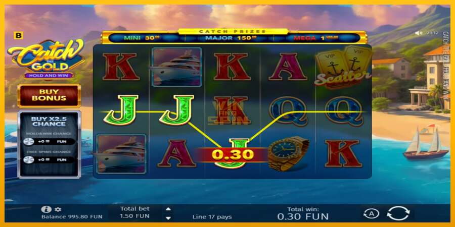 Catch The Gold Hold and Win dirua lortzeko joko-makina, irudia 3