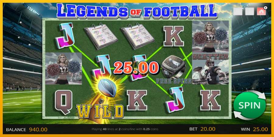 Legends of Football dirua lortzeko joko-makina, irudia 3