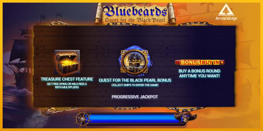 Bluebeard Quest for the Black Pearl dirua lortzeko joko-makina, irudia 1