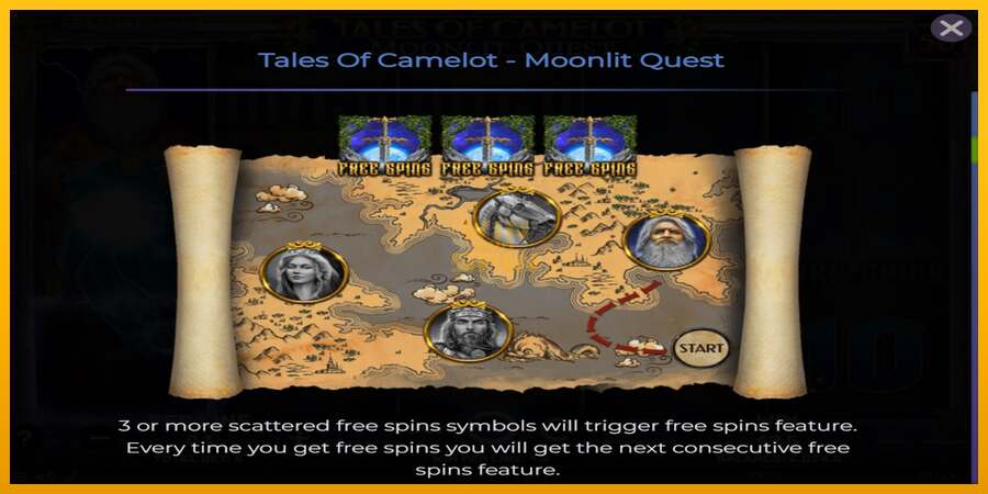 Tales of Camelot - Moonlit Quest dirua lortzeko joko-makina, irudia 5