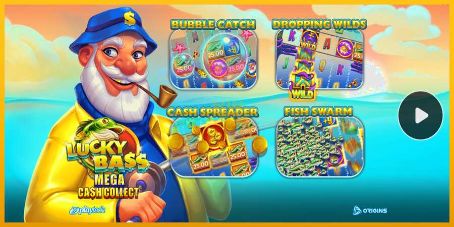 Lucky Bass Mega Cash Collect dirua lortzeko joko-makina, irudia 1